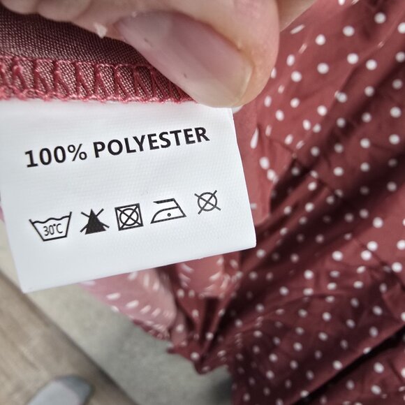 Kelummmi Polka Dot Maxi Dress Red Size US 26 Polyester Flowy Casual New W/Tags - Picture 6 of 9
